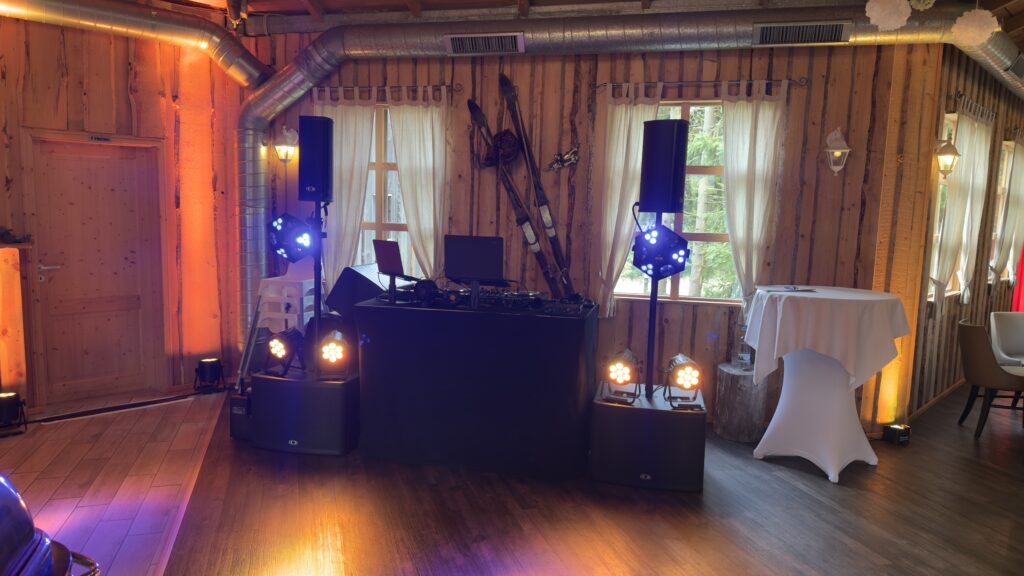Kleines Setup für Hochzeit