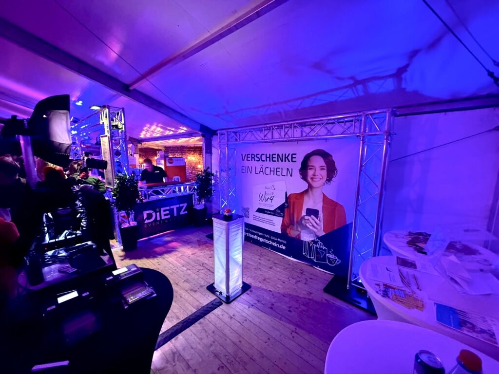 Fotobox mit Hintergrundsystem